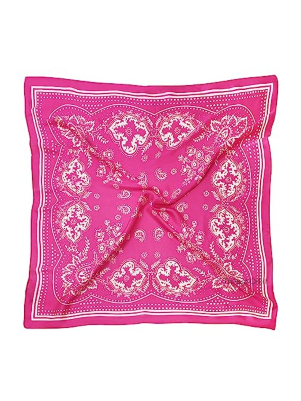 Silk Satin Square Head Scarf Bandana Hair Wrap Neck Scarf 27.5 in
